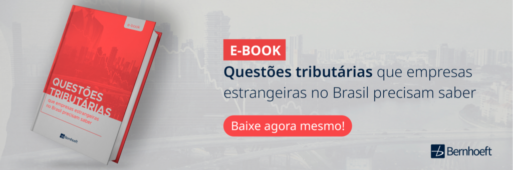 título do ebook: questões tributárias que empresas estrangeiras no Brasil precisam saber. lado esquerdo da arte, imagem do ebook digital
